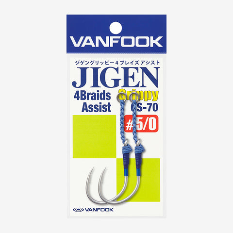 VANFOOK Jigen Grippy 4 Braids Assist Hook - 4/0