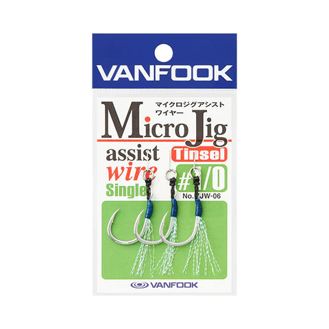 VANFOOK Micro Jig Single Wire Assist Hook 1/0