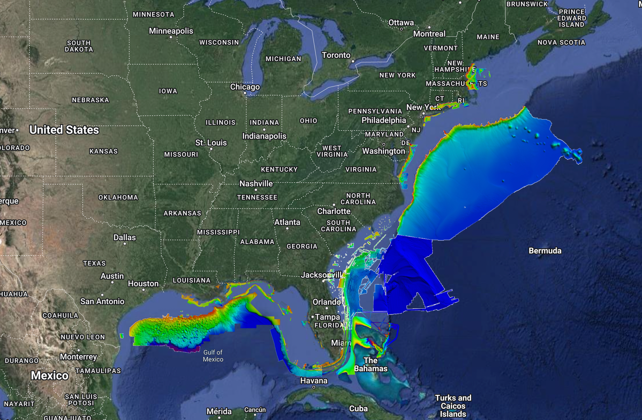 CMOR MAPPING Current Coverage Area bottom scan Botton topography