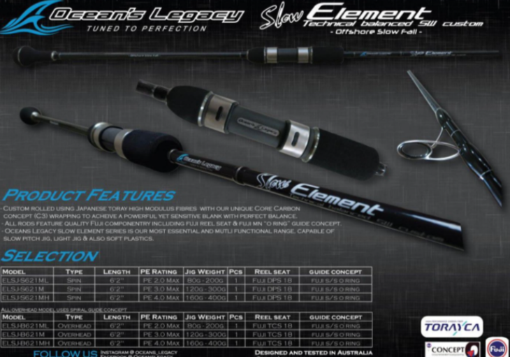 Oceans Legacy Slow Element Rod