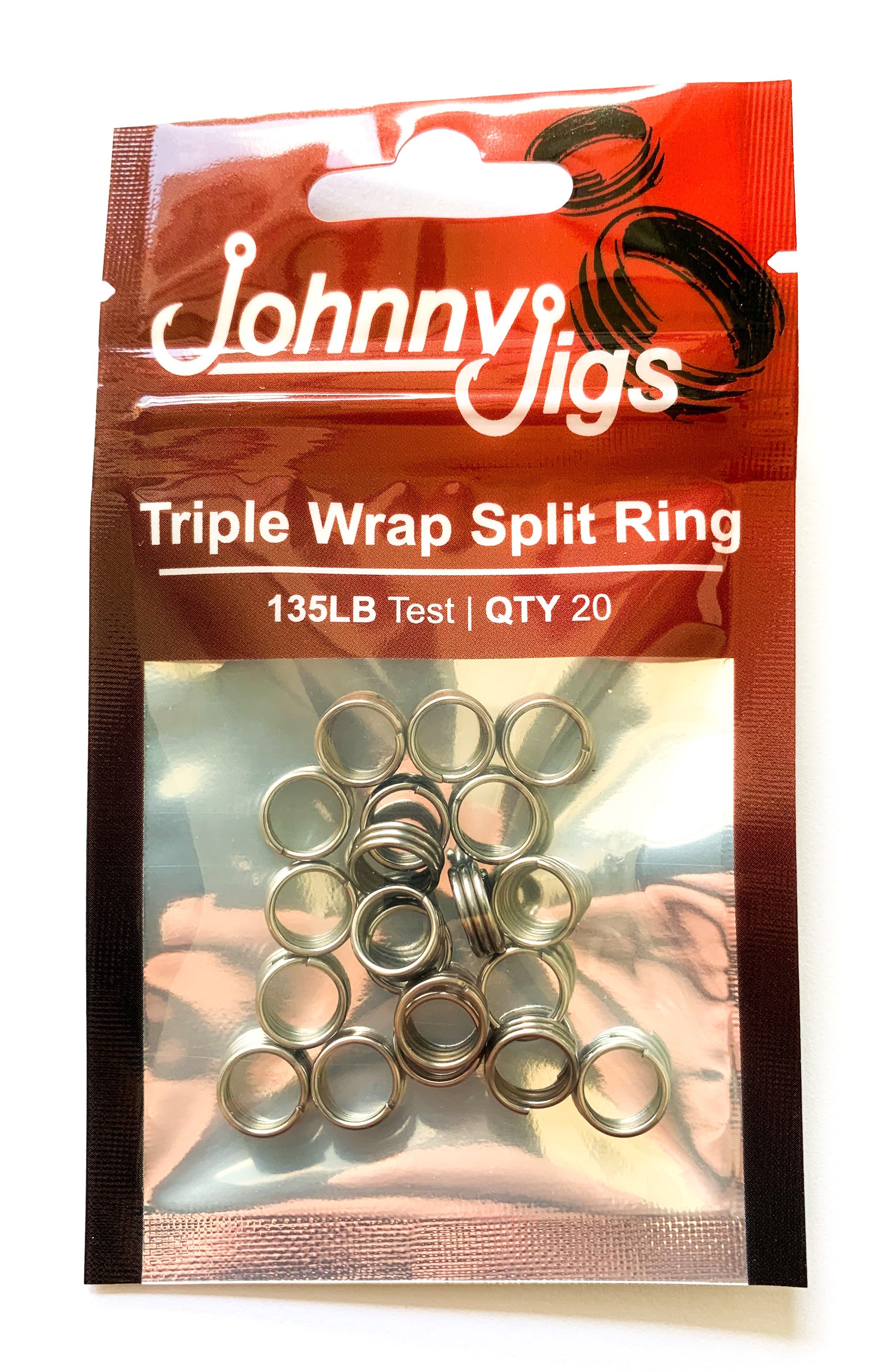 Johnny Jigs® Triple Wrap Super Split Rings – USA Made (20 Pack)