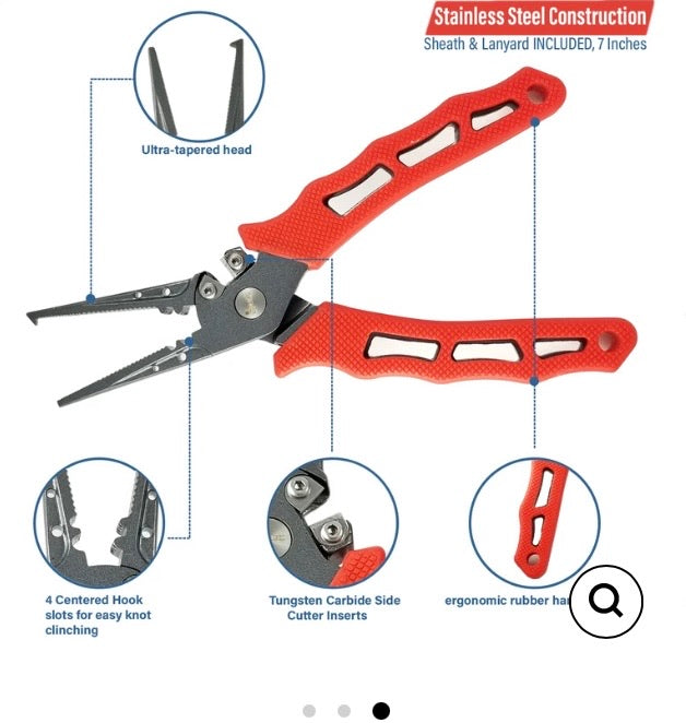 Heavy Duty Split Ring Pliers - Red