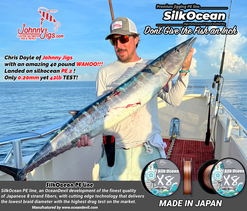 OCEAN DEVIL Silk Ocean Premium Slow Jigging PE line (Multi-Color) – Johnny  Jigs