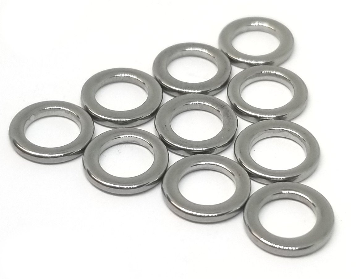 20-Pack Stainless Steel Solid Rings for assist hooks 